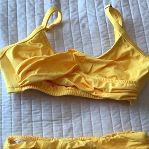 NWT Venus Swim Criss Cross Yellow Swimsuit